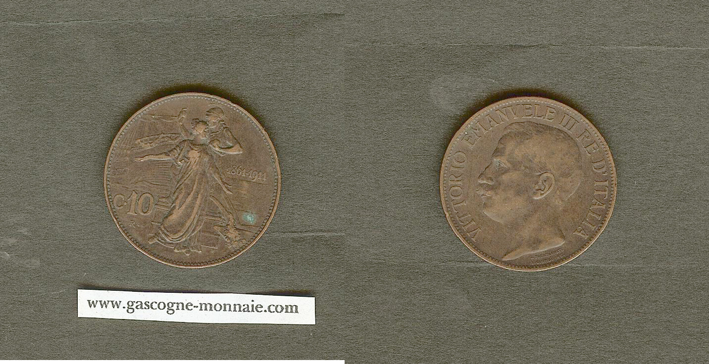 Italy 10 centesimi 1911 aVF